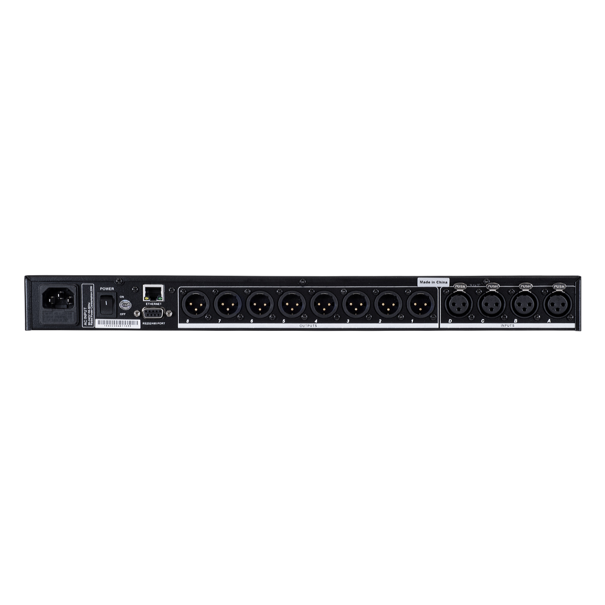 GloboStar® FDB US4803 98021 Audio Processor - Επαγγελματικός Επεξεργαστής Ήχου 4in & 8out - 32-bit DSP SHARC Processor - Frequency Response 20Hz-20Khz DR115DBu - AC 220V/50-60Hz - IP20 - Μαύρο - Μ48.2 x Π20.5 x Υ4.4cm