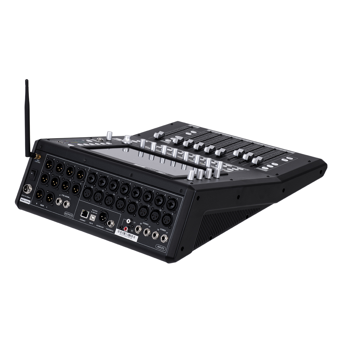 GloboStar® FDB F260 98023 Multifunctional Digital Mixer Audio Console 24Ch - Επαγγελματική Ψηφιακή Κονσόλα Ήχου 16Ch Audio In / 8Ch Audio Out / 8Ch BUS Out - Οθόνη Αφής 10" HD - Wifi Smart System - UDP - AC 220V/50-60Hz - IP20 - Μαύρο - Μ38 x Π49 x Υ