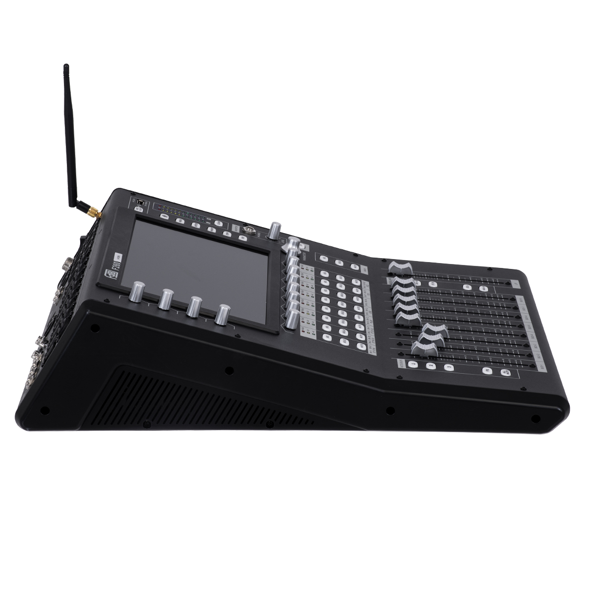 GloboStar® FDB F260 98023 Multifunctional Digital Mixer Audio Console 24Ch - Επαγγελματική Ψηφιακή Κονσόλα Ήχου 16Ch Audio In / 8Ch Audio Out / 8Ch BUS Out - Οθόνη Αφής 10" HD - Wifi Smart System - UDP - AC 220V/50-60Hz - IP20 - Μαύρο - Μ38 x Π49 x Υ
