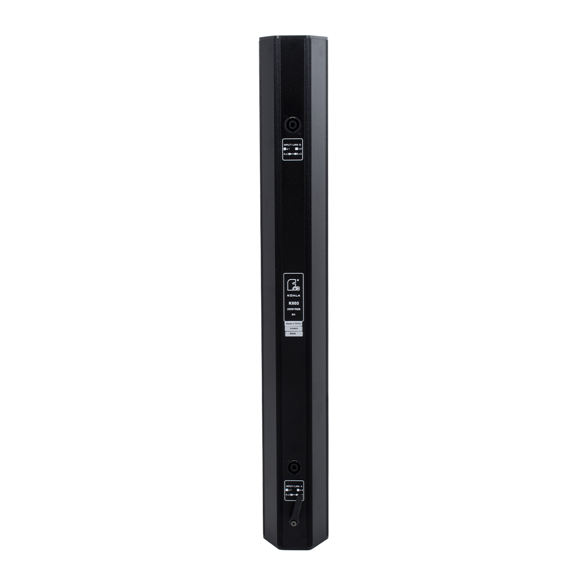 GloboStar® FDB K803 98024 PA Speaker - Παθητικό Ηχείο Column Κολωνάτο Επιτοίχιο & Επιδαπέδιο 8Ω - 200W RMS (800W Peak) - 8 x 3" Inches Mid & HF - IP20 - Μαύρο - Μ10 x Π11 x Υ75cm - Ζεύγος
