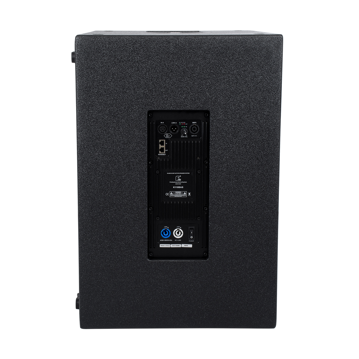 GLOBOSTAR® FDB K118BAS 98028 Επιδαπέδιο Ενεργό Αυτοενισχυόμενο PA Subwoofer Κολωνάτο Σύστημα με Ψηφιακό Ενισχυτή DSP SA2.68 AC 220V/50-60Hz - 600W RMS/4Ω + 600W RMS/4Ω (2400W Peak) - 1 x 18" Inches LF - IP20 - Μαύρο - Μ47.5 x Π71 x Υ70cm - 2 Χρόνια Ε