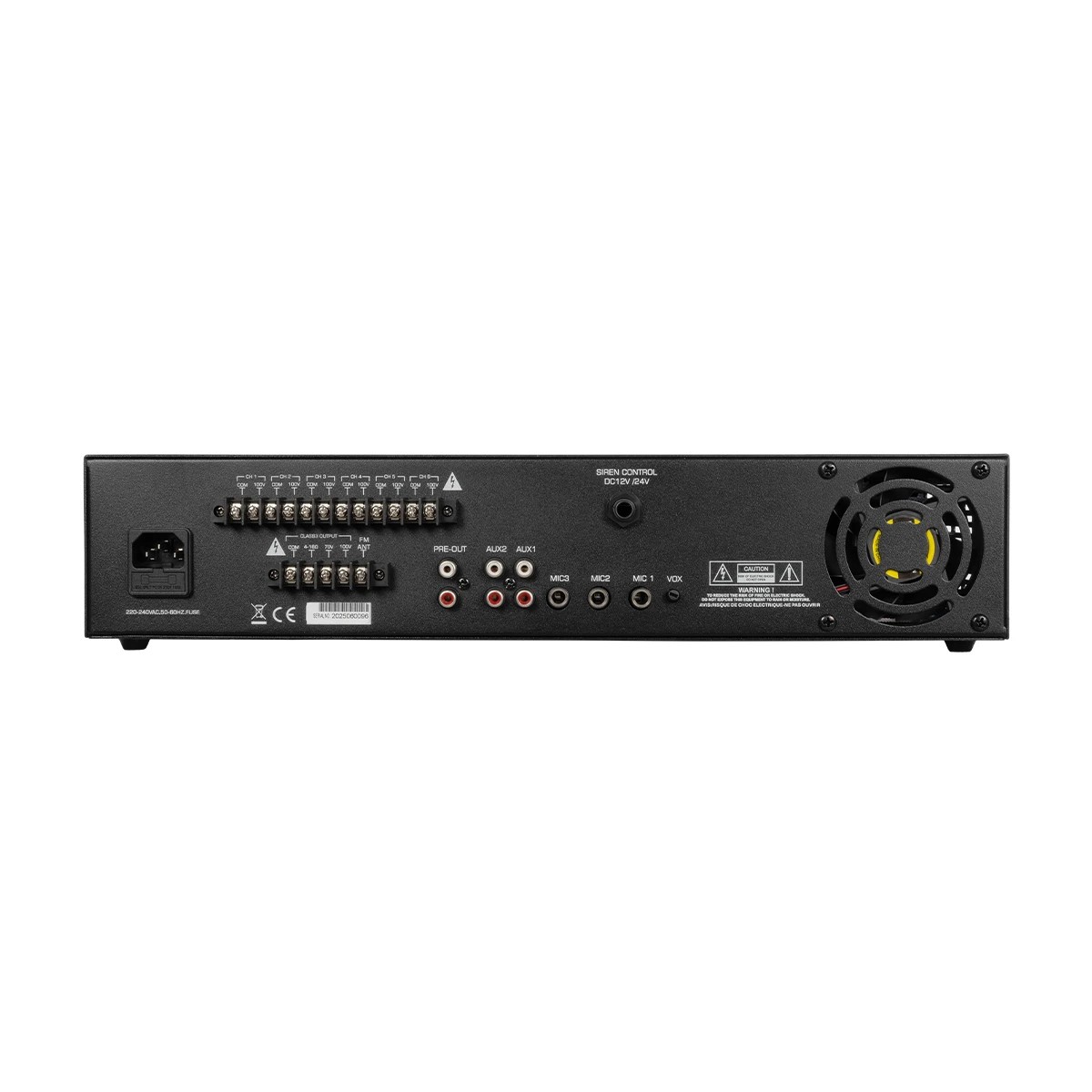 GLOBOSTAR® FDB CA5501 98034 100V Constant Voltage Επαγγελματικός Ενισχυτής Ήχου 550W AC 220V/50-60Hz με USB & FM Ράδιο - IP20 - Μαύρο - Μ44 x Π34 x Υ9.8cm - 2 Χρόνια Εγγύηση