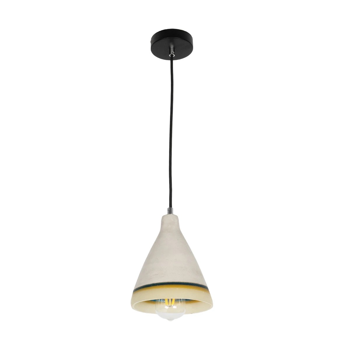 GLOBOSTAR® BEVIN 999-0219 Μοντέρνο Κρεμαστό Φωτιστικό Οροφής με Ντουί 1 x E27 AC 220-240V IP20 - Πολύχρωμο - Μ17 x Π17 x Υ21,5cm
