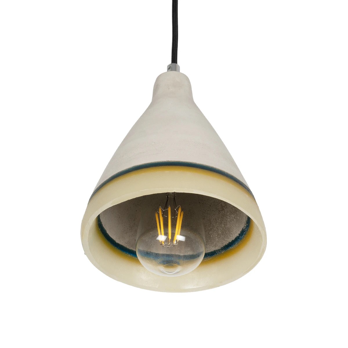 GLOBOSTAR® BEVIN 999-0219 Μοντέρνο Κρεμαστό Φωτιστικό Οροφής με Ντουί 1 x E27 AC 220-240V IP20 - Πολύχρωμο - Μ17 x Π17 x Υ21,5cm