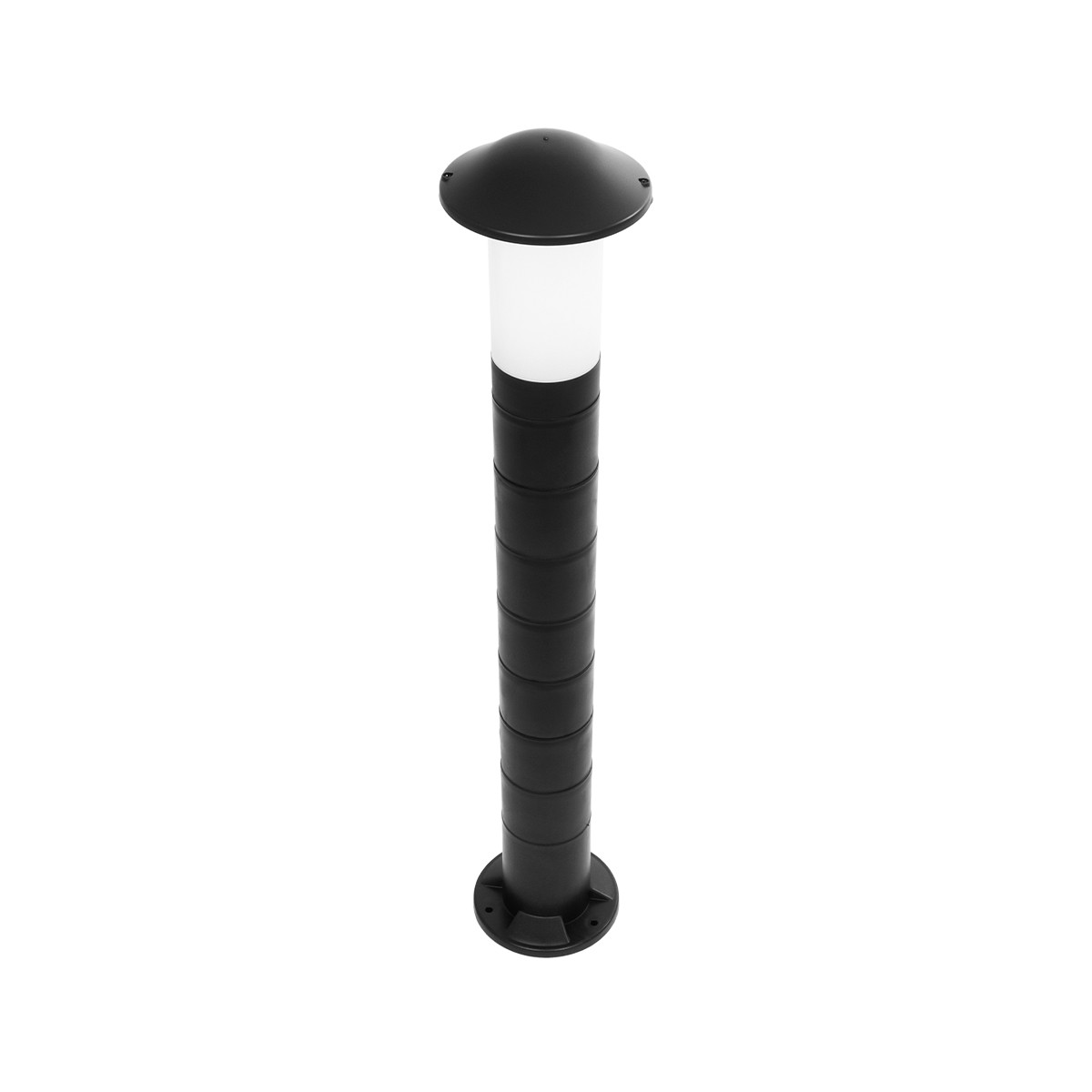 GloboStar® GARDENIO 203-0247 Μοντέρνο Επιδαπέδιο Φωτιστικό Κολωνάκι Κήπου Μονόφωτο 1 x E27 IP44 Μαύρο Πλαστικό - Μ17 x Π17 x Υ85cm