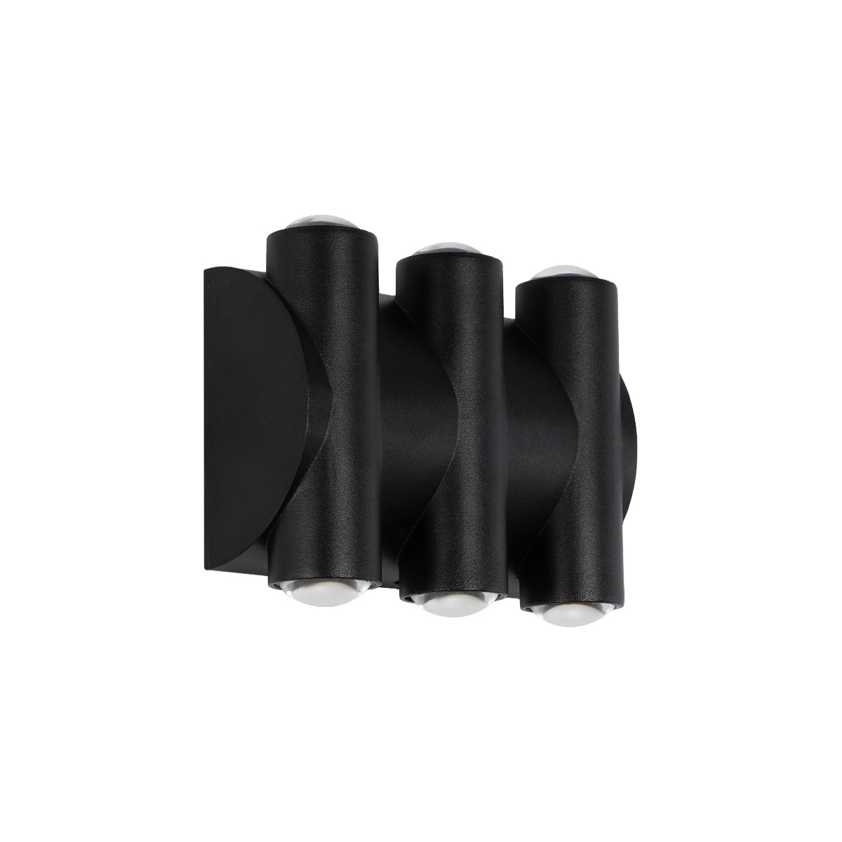 GLOBOSTAR® ARC 60680 Μοντέρνο Φωτιστικό Τοίχου - Απλίκα LED 12W 1500lm 30° AC 220-240V Αδιάβροχο IP65 Θερμό Λευκό 2700K - CREE XPE Chip & TÜV SÜD Driver - Μαύρο Ματ - Μ14 x Π4.8 x Υ11.5cm - 5 Χρόνια Εγγύηση