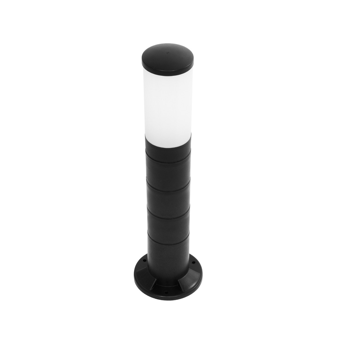 GloboStar® GARDENIO 203-0251 Μοντέρνο Επιδαπέδιο Φωτιστικό Κολωνάκι Κήπου Μονόφωτο 1 x E27 IP44 Μαύρο Πλαστικό - Μ15 x Π15 x Υ56cm