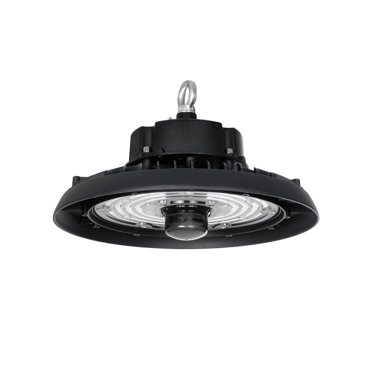 GLOBOSTAR® INDUSTRY 61704 Βιομηχανικό Φωτιστικό Καμπάνα High Bay UFO Τεχνολογίας Smart Group Linkable Control System 2.4Ghz με Αισθητήρα Κίνησης Microwave LED 100W 15000lm SDCM<5 90° AC 85-265V Αδιάβροχο IP65 IK08 Φυσικό Λευκό 5000K - 175 x Sanan Opto 