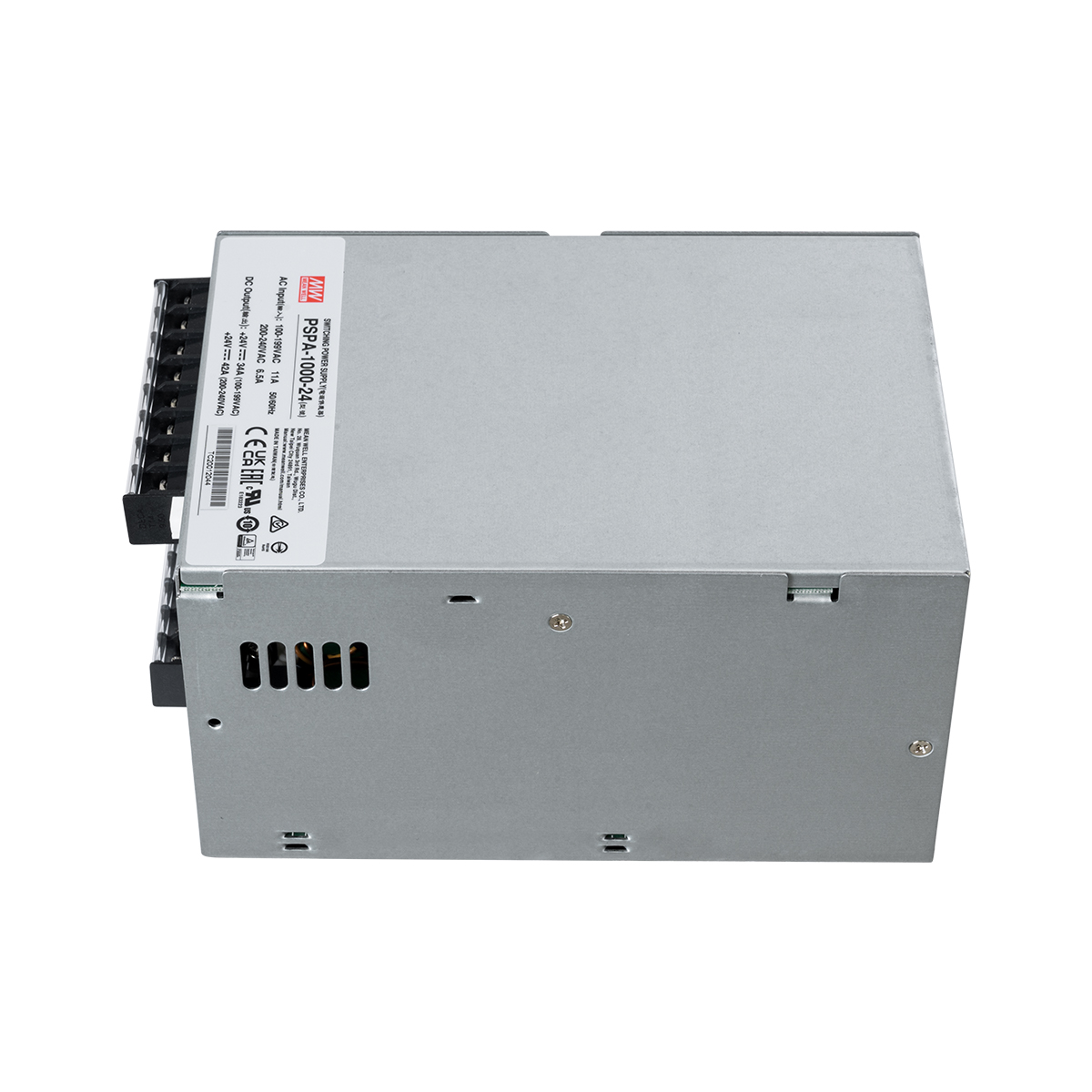 GLOBOSTAR® MEANWELL-PSPA1000-24 90792 Τροφοδοτικό/Μετασχηματιστής Class I PELV 1000W 42A AC 220-240V σε DC 24V IP20 - Ρυθμιζόμενo από DC 22V έως DC 28V - Ασημί - Μ17 x Π12 x Υ9.3cm - 3 Χρόνια Εγγύηση