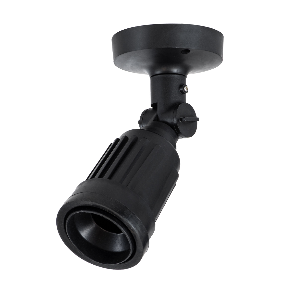 GLOBOSTAR® GRASEDO 61615 Φωτιστικό Σποτ για Λάμπα PAR38 με Ντουί 1 x E27 AC 220-240V Αδιάβροχο IP67 - Μαύρο Ματ - Μ9.5 x Π9.5 x Υ22cm