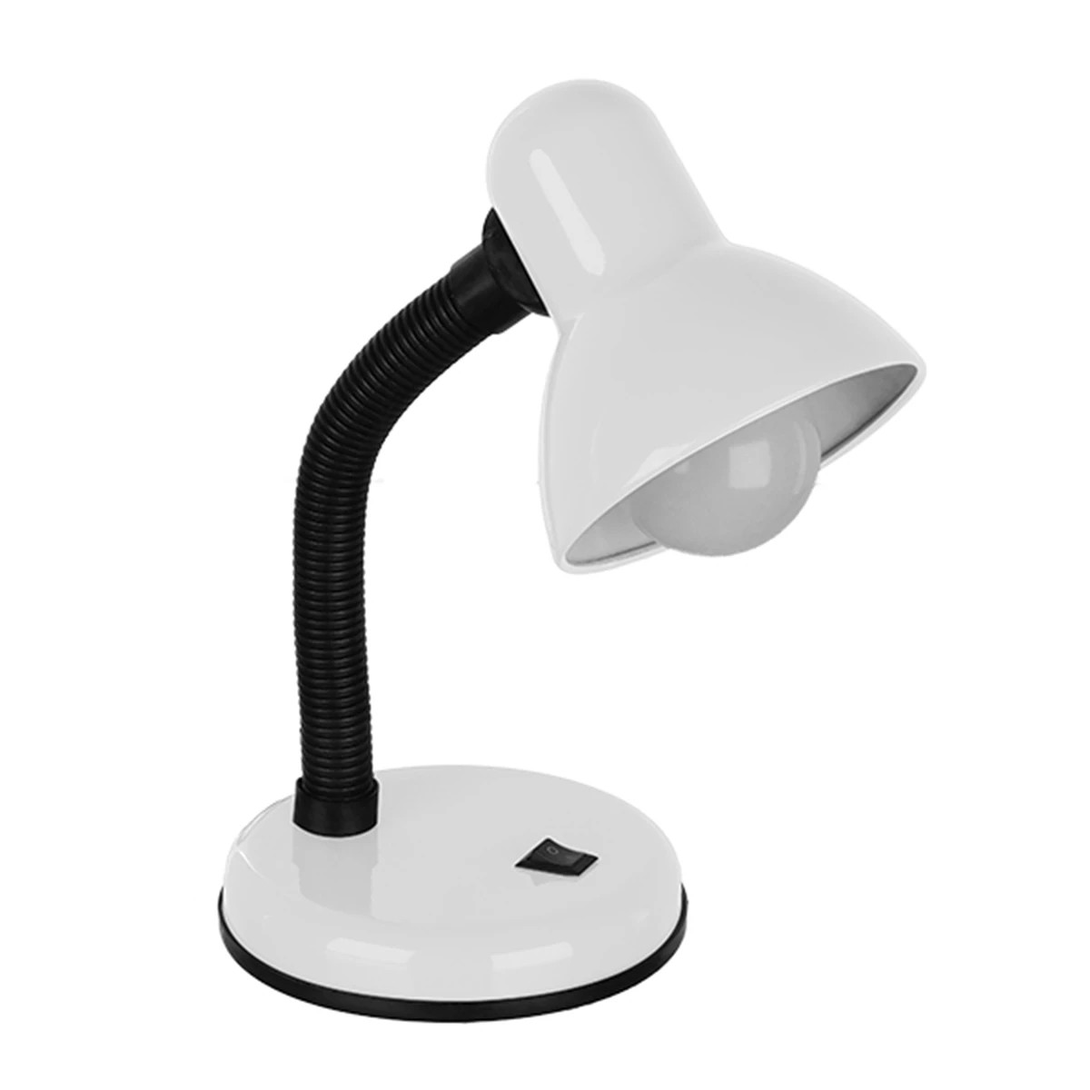 GLOBOSTAR® STUDENT GLB-102-0008 Μοντέρνο Επιτραπέζιο Φωτιστικό Πορτατίφ με Ντουί 1 x E27 AC 220-240V IP20 - Λευκό & Μαύρο - Μ14 x Π14 x Υ32cm