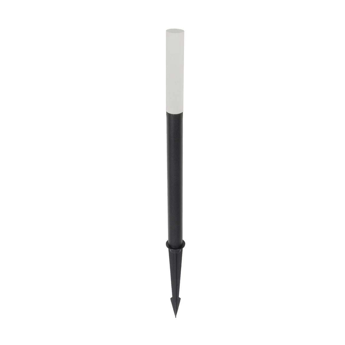 GLOBOSTAR® REED GLB-103-0008 Φωτιστικό Κολωνάκι Κήπου με Καρφωτή Βάση LED 5W 450lm 360° DC 24V Αδιάβροχο IP65 Θερμό Λευκό 2700K - Sanan SMD Chip - Μαύρο Ματ - Μ3 x Π3 x Υ65cm - 3 Χρόνια Εγγύηση