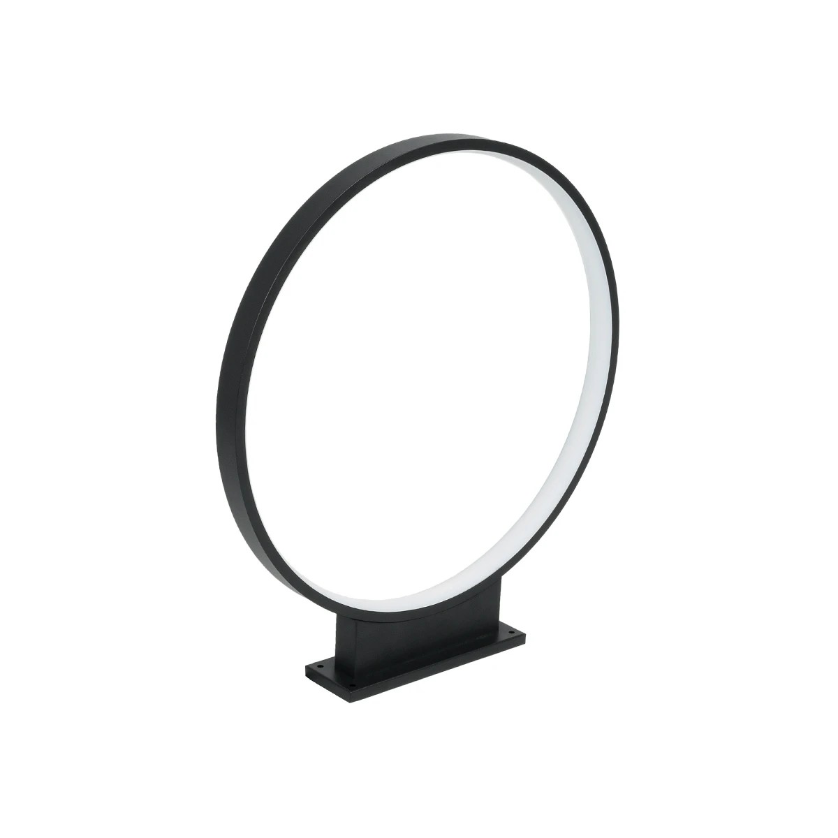 GLOBOSTAR® LUNEA GLB-103-0009 Φωτιστικό Κολωνάκι Κήπου LED 15W 1350lm 120° AC 220-240V Αδιάβροχο IP65 Θερμό Λευκό 2700K - Sanan SMD Chip - Μαύρο Ματ - Μ45 x Π7 x Υ50cm - 3 Χρόνια Εγγύηση
