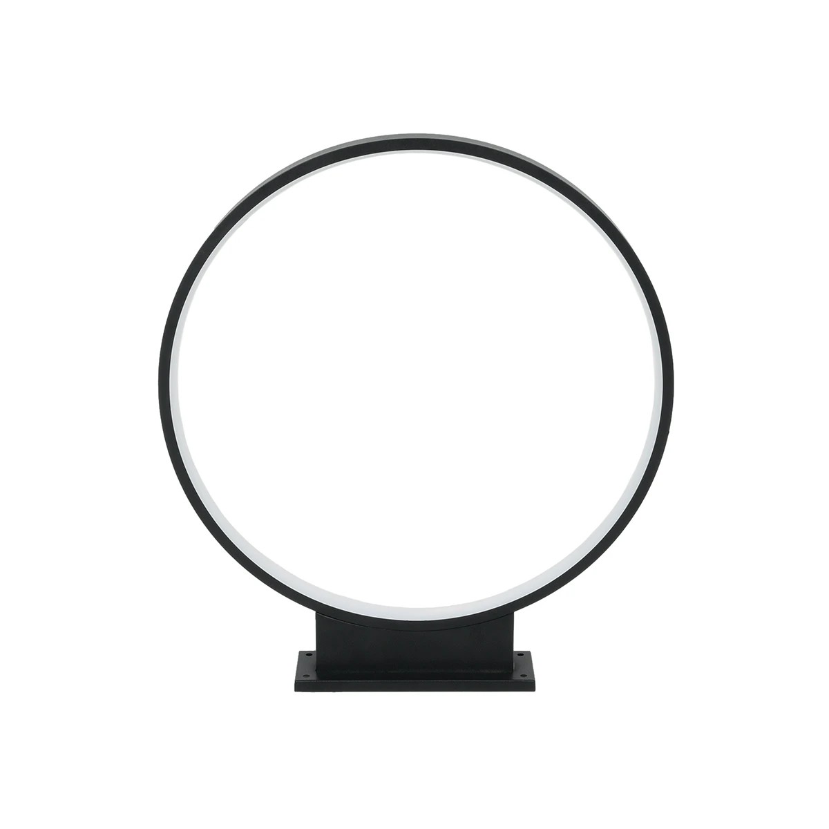 GLOBOSTAR® LUNEA GLB-103-0009 Φωτιστικό Κολωνάκι Κήπου LED 15W 1350lm 120° AC 220-240V Αδιάβροχο IP65 Θερμό Λευκό 2700K - Sanan SMD Chip - Μαύρο Ματ - Μ45 x Π7 x Υ50cm - 3 Χρόνια Εγγύηση