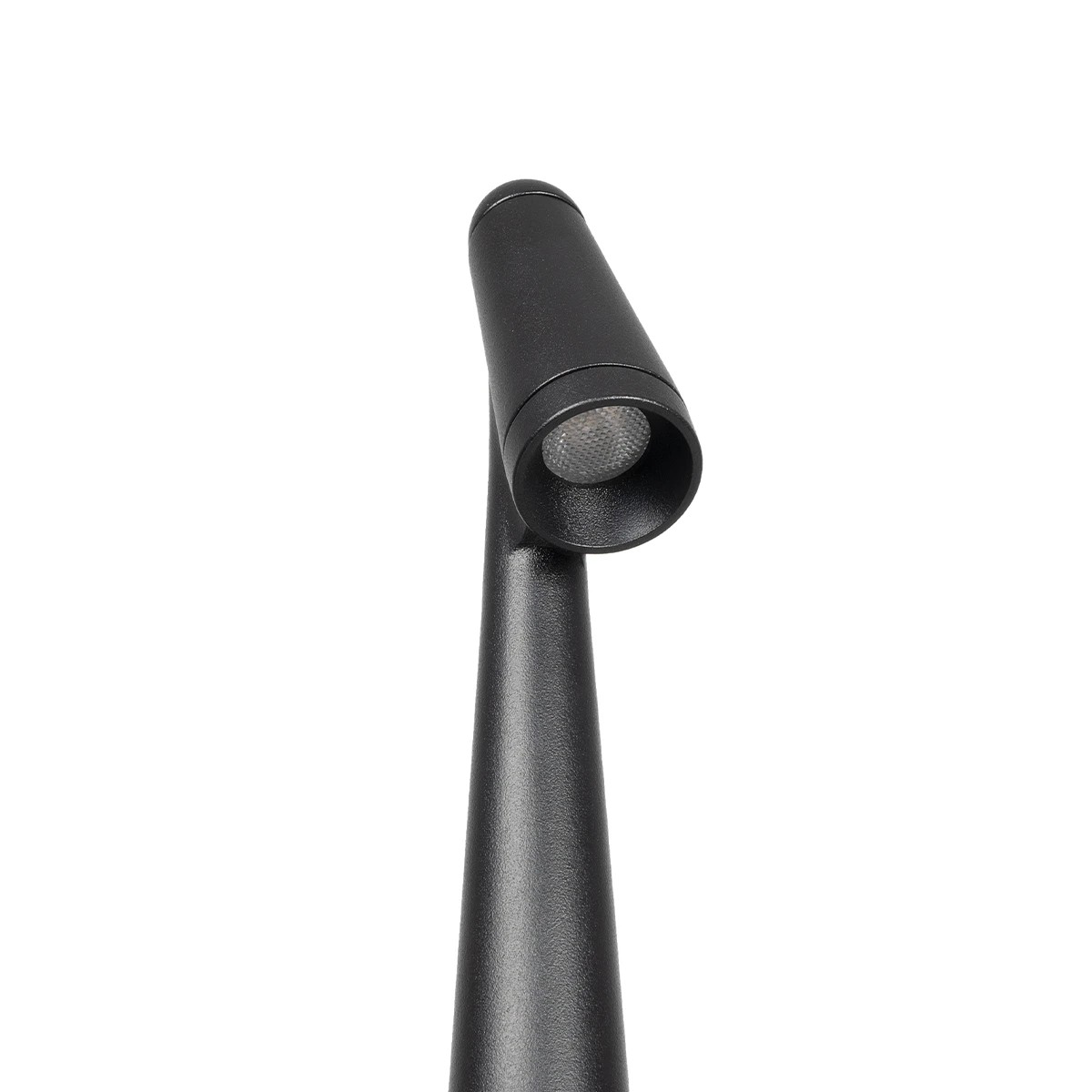 GLOBOSTAR® EDGE GLB-103-0011 Φωτιστικό Κολωνάκι Κήπου με Καρφωτή Βάση LED 3W 270lm 60° DC 24V Αδιάβροχο IP65 Θερμό Λευκό 2700K - Sanan SMD Chip - Μαύρο Ματ - Μ6 x Π6 x Υ45cm - 3 Χρόνια Εγγύηση