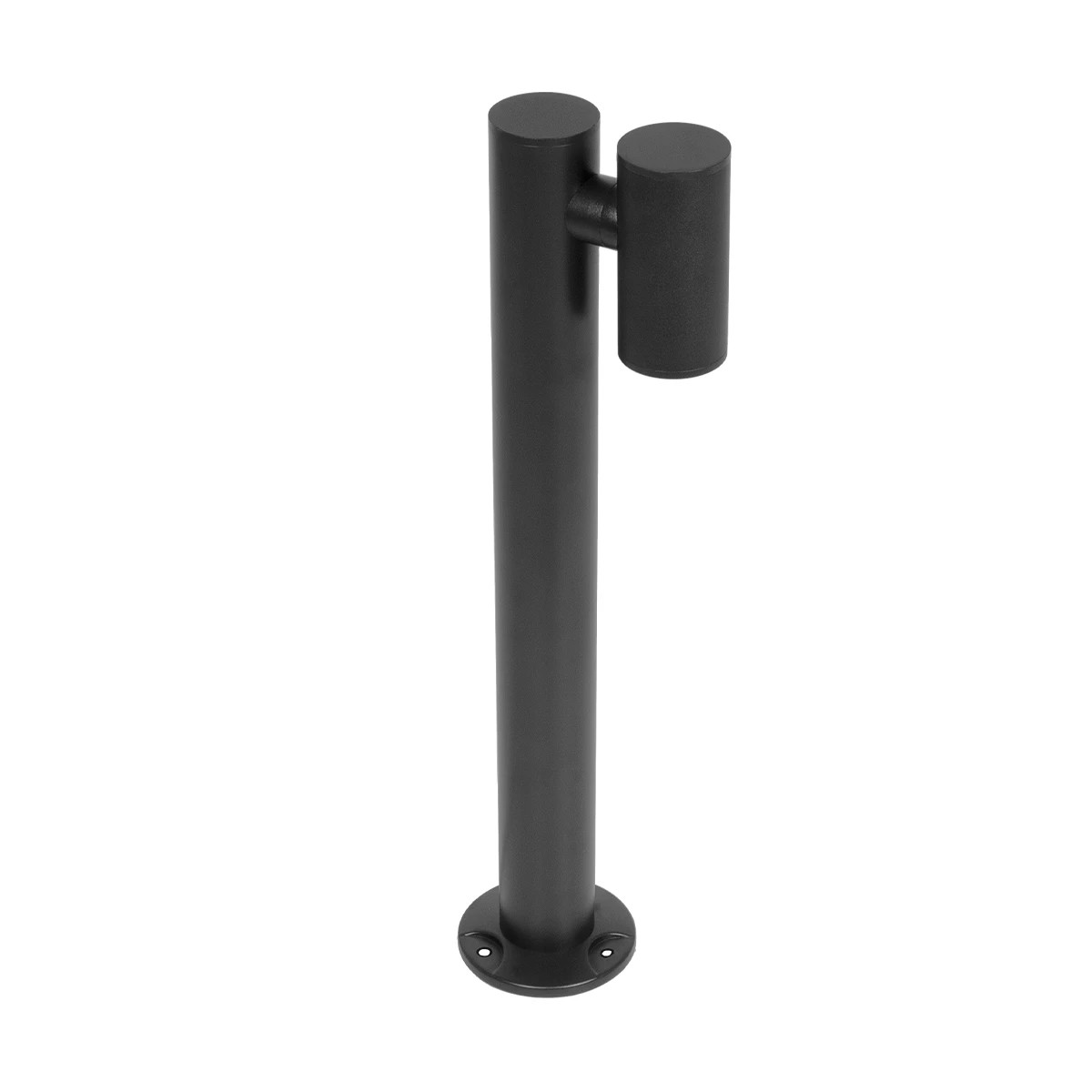 GLOBOSTAR® STEM GLB-103-0012 Φωτιστικό Κολωνάκι Κήπου LED 12W 1080lm 60° AC 220-240V Αδιάβροχο IP65 Θερμό Λευκό 2700K - Sanan SMD Chip - Μαύρο Ματ - Μ12 x Π18 x Υ60cm - 3 Χρόνια Εγγύηση