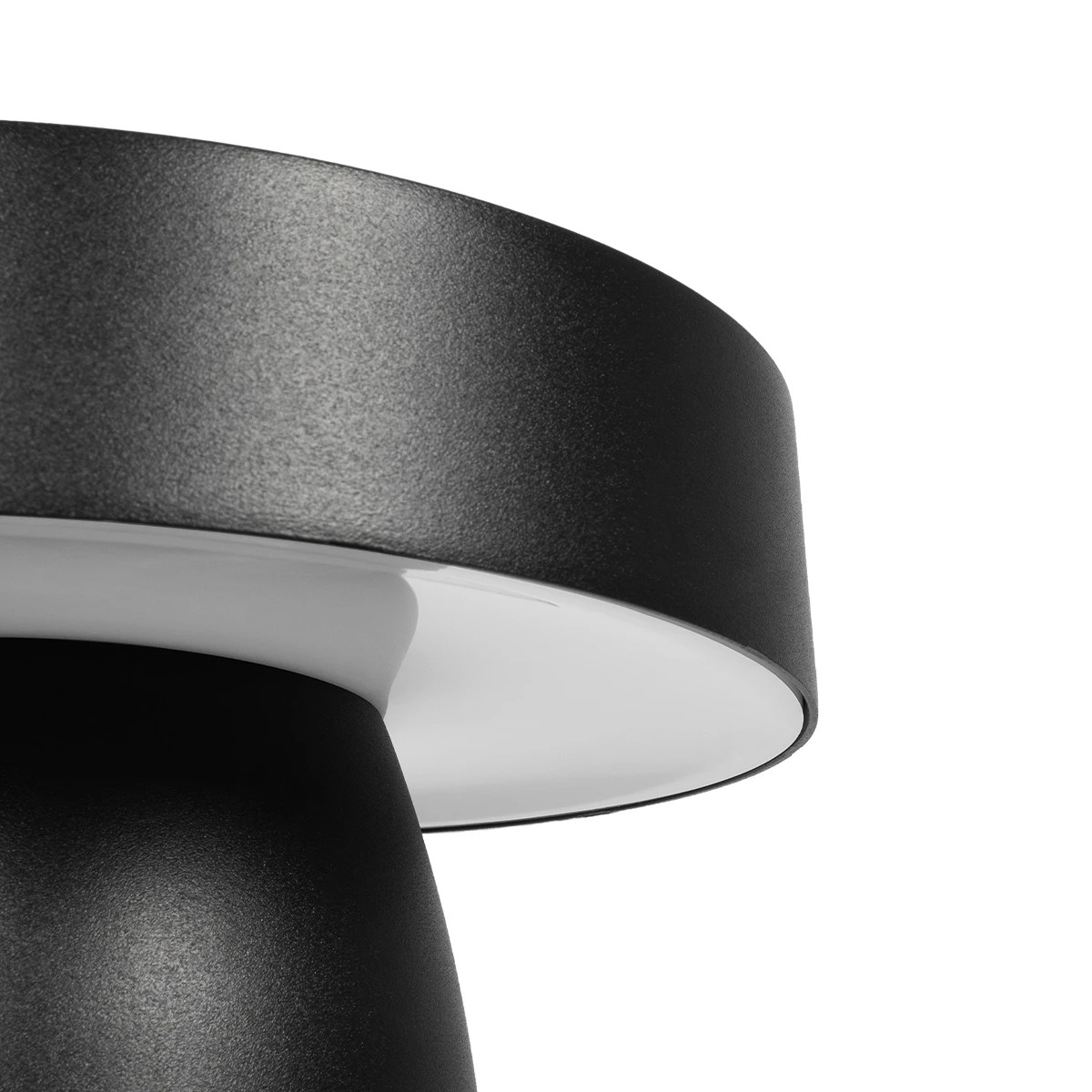 GLOBOSTAR® MUSH GLB-103-0016 Φωτιστικό Κολωνάκι Κήπου LED 12W 1080lm 90° AC 220-240V Αδιάβροχο IP65 Θερμό Λευκό 2700K - Sanan SMD Chip - Μαύρο Ματ - Μ18 x Π18 x Υ15cm - 3 Χρόνια Εγγύηση