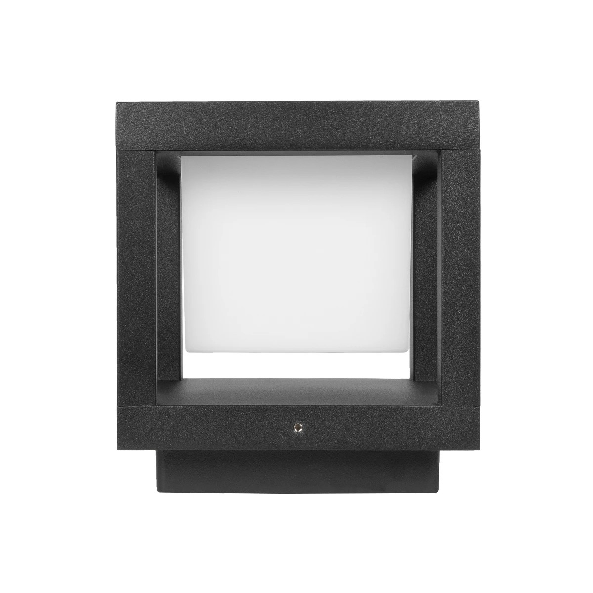 GLOBOSTAR® PRISM GLB-103-0017 Φωτιστικό Κολωνάκι Κήπου LED 10W 900lm 90° AC 220-240V Αδιάβροχο IP65 Θερμό Λευκό 2700K - Sanan SMD Chip - Μαύρο Ματ - Μ15 x Π15 x Υ16cm - 3 Χρόνια Εγγύηση