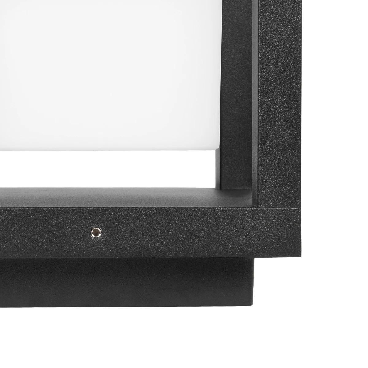 GLOBOSTAR® PRISM GLB-103-0017 Φωτιστικό Κολωνάκι Κήπου LED 10W 900lm 90° AC 220-240V Αδιάβροχο IP65 Θερμό Λευκό 2700K - Sanan SMD Chip - Μαύρο Ματ - Μ15 x Π15 x Υ16cm - 3 Χρόνια Εγγύηση