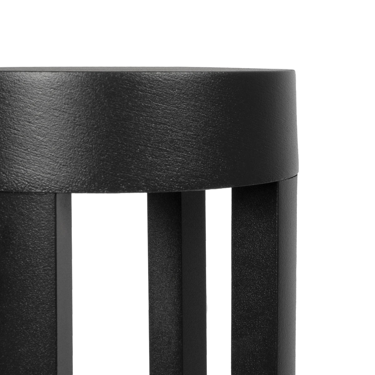 GLOBOSTAR® PRISM GLB-103-0018 Φωτιστικό Κολωνάκι Κήπου LED 8W 720lm 90° AC 220-240V Αδιάβροχο IP65 Θερμό Λευκό 2700K - Sanan SMD Chip - Μαύρο Ματ - Μ10.5 x Π10.5 x Υ30cm - 3 Χρόνια Εγγύηση