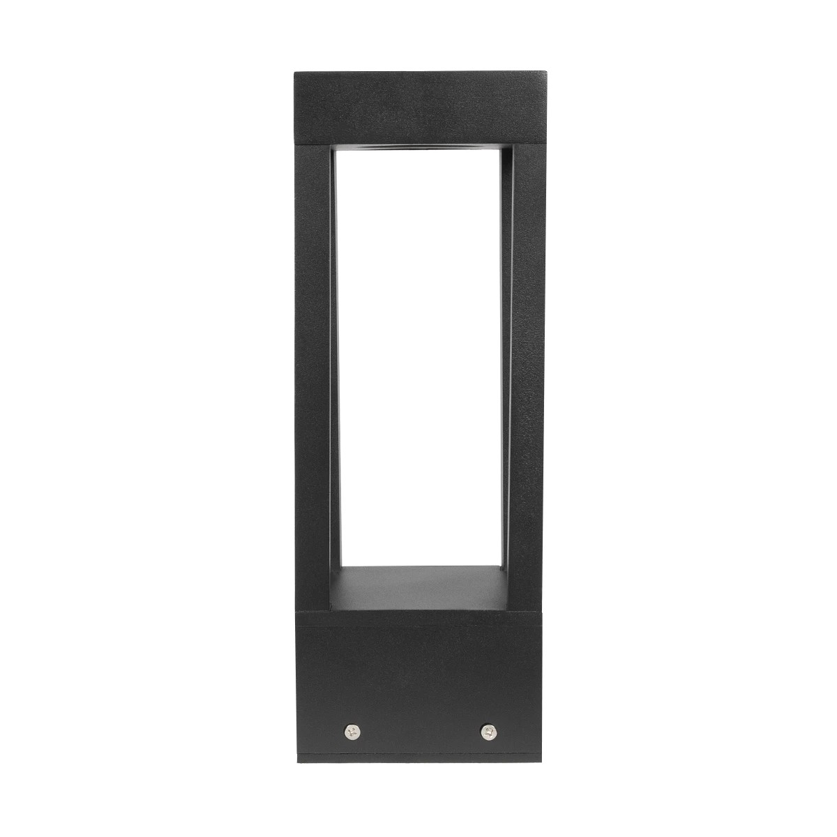 GLOBOSTAR® PRISM GLB-103-0019 Φωτιστικό Κολωνάκι Κήπου LED 8W 720lm 90° AC 220-240V Αδιάβροχο IP65 Θερμό Λευκό 2700K - Sanan SMD Chip - Μαύρο Ματ - Μ11 x Π11 x Υ30cm - 3 Χρόνια Εγγύηση