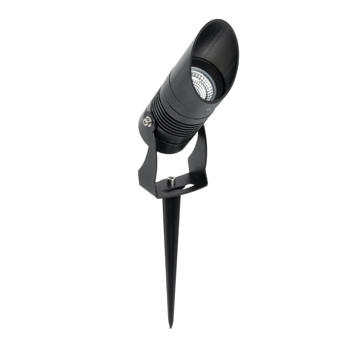 GLOBOSTAR® GARDO GLB-103-0025 Φωτιστικό Σποτ για Φυτά - Δέντρα με Βάση Κήπου / Καρφωτό LED 10W 900lm 24° DC 24V Αδιάβροχο IP65 Θερμό Λευκό 2700K - Sanan SMD Chip - Μαύρο Ματ - Μ5 x Π5 x Υ18cm - 3 Χρόνια Εγγύηση