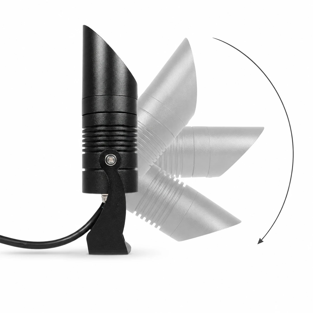 GLOBOSTAR® GARDO GLB-103-0025 Φωτιστικό Σποτ για Φυτά - Δέντρα με Βάση Κήπου / Καρφωτό LED 10W 900lm 24° DC 24V Αδιάβροχο IP65 Θερμό Λευκό 2700K - Sanan SMD Chip - Μαύρο Ματ - Μ5 x Π5 x Υ18cm - 3 Χρόνια Εγγύηση