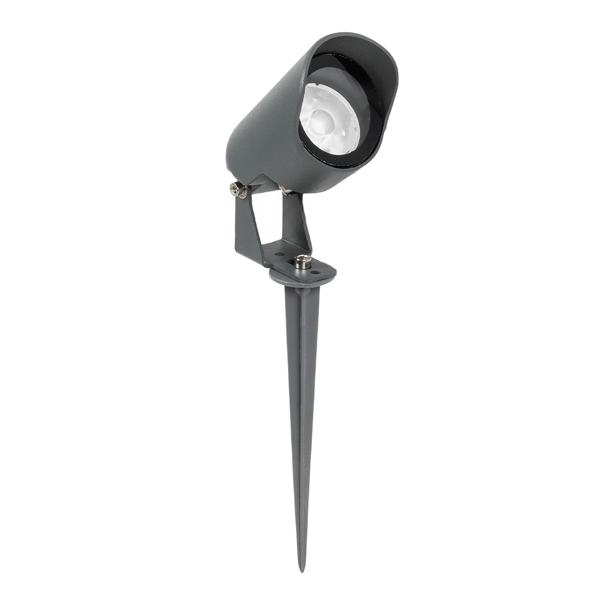 GLOBOSTAR® TREKO GLB-103-0026 Φωτιστικό Σποτ για Φυτά - Δέντρα με Βάση Κήπου / Καρφωτό LED 3W 270lm 5° DC 24V Αδιάβροχο IP65 Θερμό Λευκό 2700K - Sanan SMD Chip - Γκρι Ανθρακί Ματ - Μ5 x Π5 x Υ12cm - 3 Χρόνια Εγγύηση