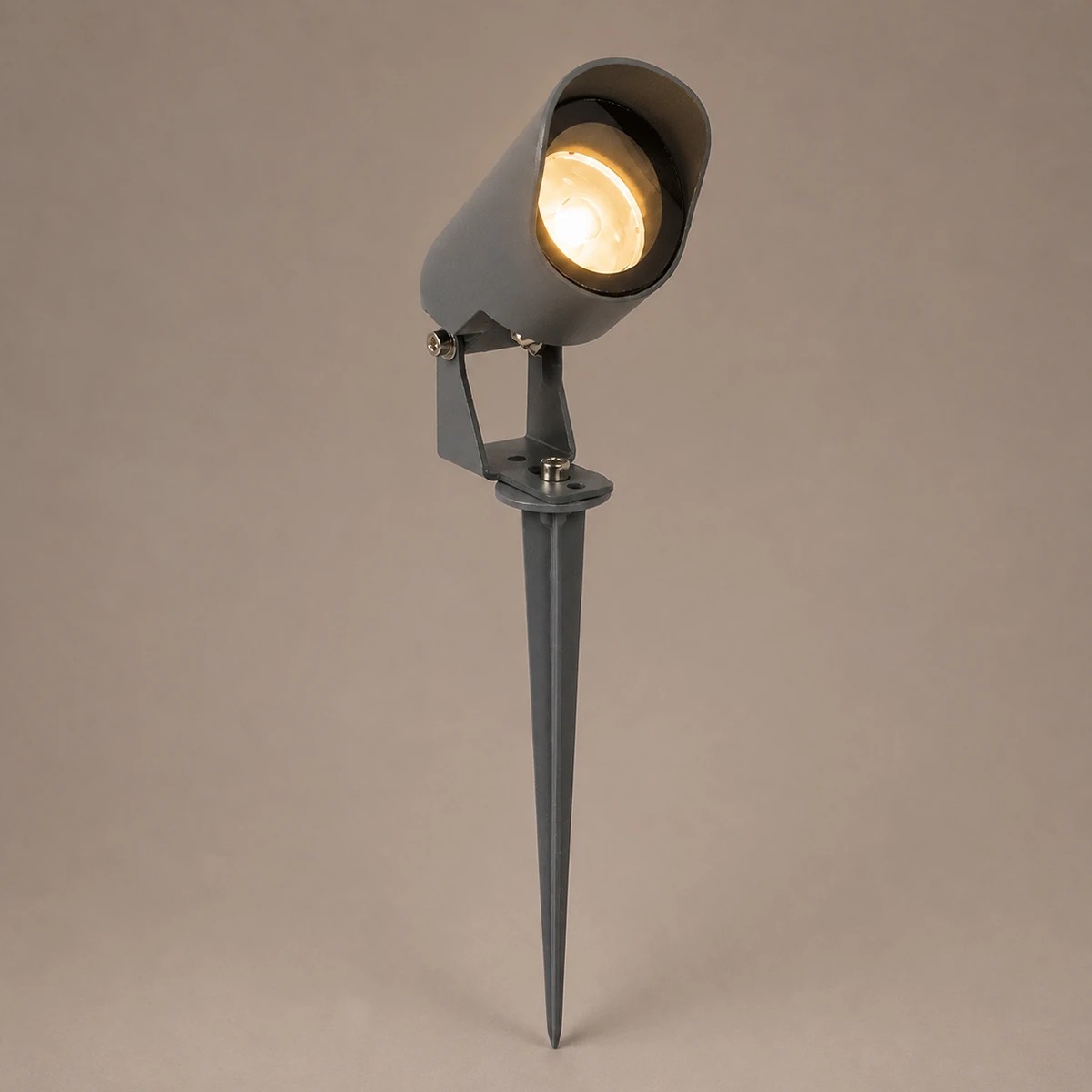 GLOBOSTAR® TREKO GLB-103-0026 Φωτιστικό Σποτ για Φυτά - Δέντρα με Βάση Κήπου / Καρφωτό LED 3W 270lm 5° DC 24V Αδιάβροχο IP65 Θερμό Λευκό 2700K - Sanan SMD Chip - Γκρι Ανθρακί Ματ - Μ5 x Π5 x Υ12cm - 3 Χρόνια Εγγύηση