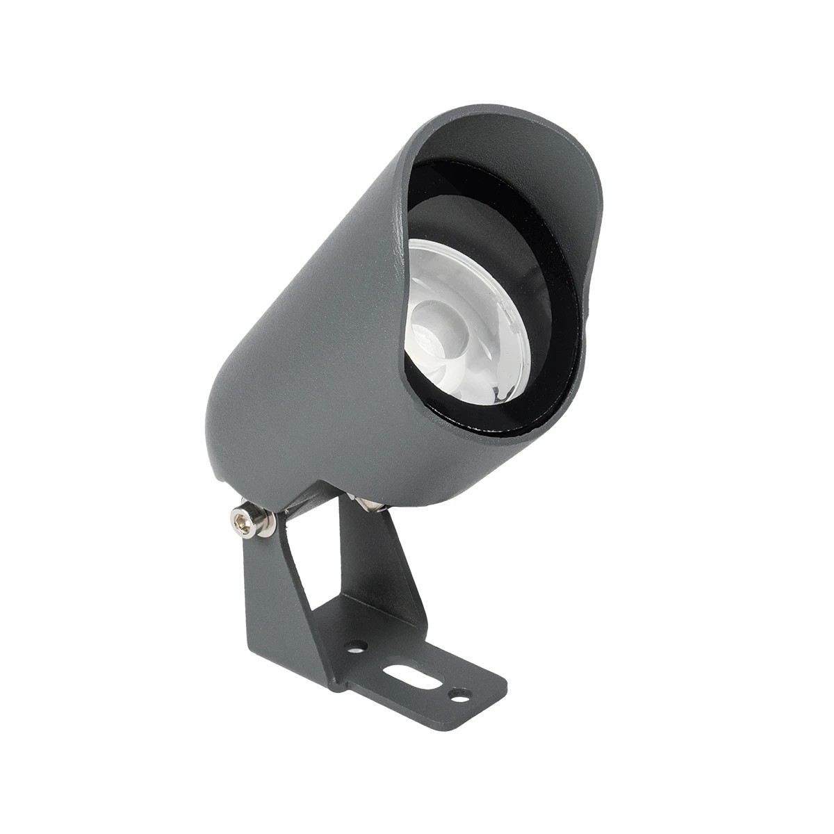 GLOBOSTAR® TREKO GLB-103-0026 Φωτιστικό Σποτ για Φυτά - Δέντρα με Βάση Κήπου / Καρφωτό LED 3W 270lm 5° DC 24V Αδιάβροχο IP65 Θερμό Λευκό 2700K - Sanan SMD Chip - Γκρι Ανθρακί Ματ - Μ5 x Π5 x Υ12cm - 3 Χρόνια Εγγύηση
