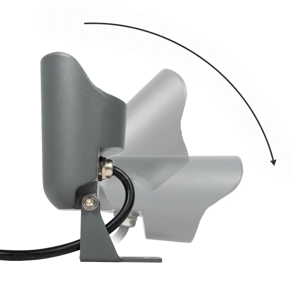 GLOBOSTAR® TREKO GLB-103-0026 Φωτιστικό Σποτ για Φυτά - Δέντρα με Βάση Κήπου / Καρφωτό LED 3W 270lm 5° DC 24V Αδιάβροχο IP65 Θερμό Λευκό 2700K - Sanan SMD Chip - Γκρι Ανθρακί Ματ - Μ5 x Π5 x Υ12cm - 3 Χρόνια Εγγύηση