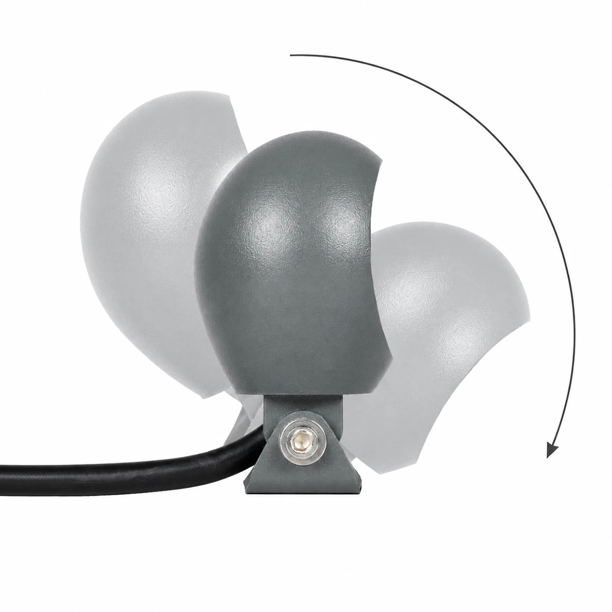GLOBOSTAR® GARDIS GLB-103-0027 Φωτιστικό Σποτ για Φυτά - Δέντρα με Βάση Κήπου / Καρφωτό LED 3W 270lm 24° DC 24V Αδιάβροχο IP65 Θερμό Λευκό 2700K - Sanan SMD Chip - Γκρι Ανθρακί Ματ - Μ4.5 x Π4 x Υ7cm - 3 Χρόνια Εγγύηση