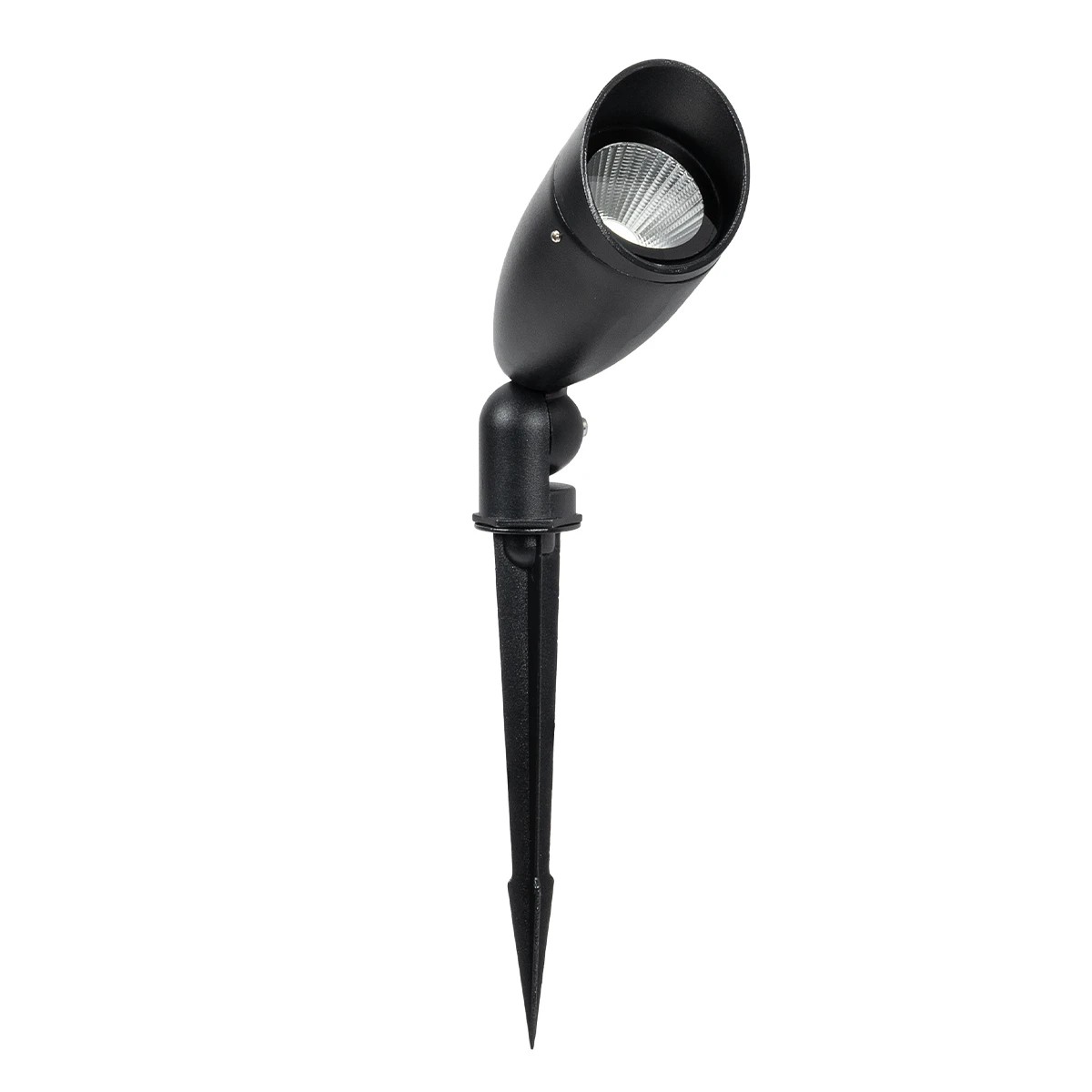 GLOBOSTAR® TRABI GLB-103-0028 Φωτιστικό Σποτ για Φυτά - Δέντρα με Βάση Κήπου / Καρφωτό LED 12W 1080lm 24° DC 24V Αδιάβροχο IP65 Θερμό Λευκό 2700K - Sanan SMD Chip - Μαύρο Ματ - Μ6.5 x Π6.5 x Υ18.5cm - 3 Χρόνια Εγγύηση