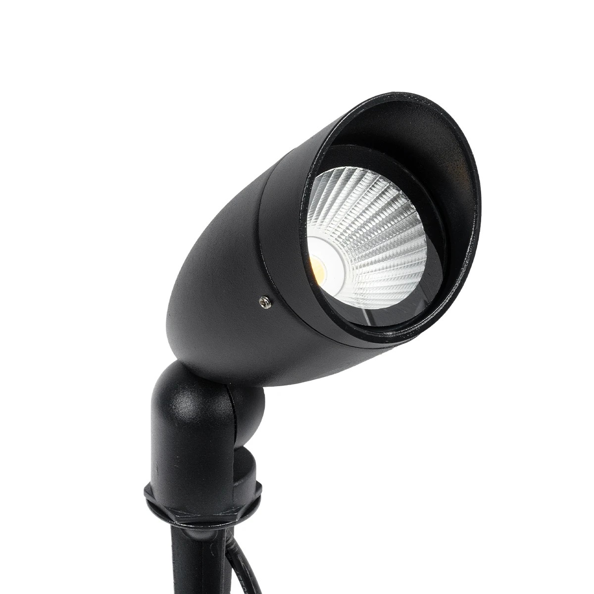 GLOBOSTAR® TRABI GLB-103-0028 Φωτιστικό Σποτ για Φυτά - Δέντρα με Βάση Κήπου / Καρφωτό LED 12W 1080lm 24° DC 24V Αδιάβροχο IP65 Θερμό Λευκό 2700K - Sanan SMD Chip - Μαύρο Ματ - Μ6.5 x Π6.5 x Υ18.5cm - 3 Χρόνια Εγγύηση