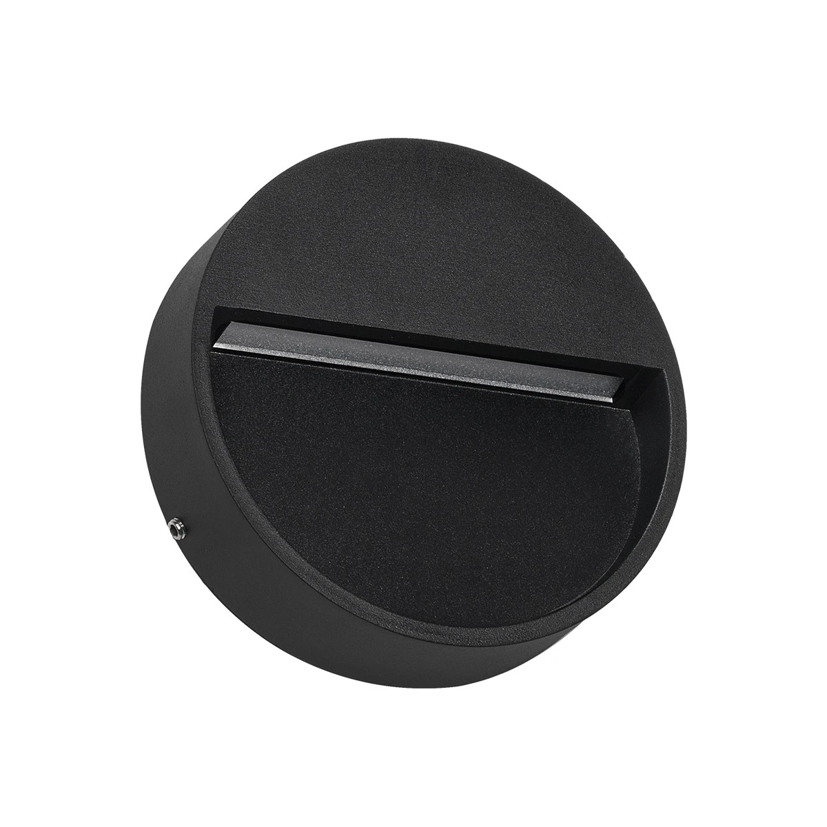 GLOBOSTAR® STEPINI GLB-103-0034 Φωτιστικό Σκαλοπατιού / Διαδρόμου LED 3W 270lm 45° AC 220-240V Αδιάβροχο IP65 Θερμό Λευκό 2700K - Sanan SMD Chip - Μαύρο Ματ - Μ12 x Π3 x Υ12cm - 3 Χρόνια Εγγύηση