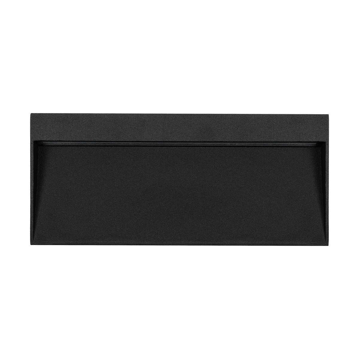GLOBOSTAR® STEPINI GLB-103-0036 Φωτιστικό Σκαλοπατιού / Διαδρόμου LED 9W 810lm 45° AC 220-240V Αδιάβροχο IP65 Θερμό Λευκό 2700K - Sanan SMD Chip - Μαύρο Ματ - Μ20 x Π3 x Υ9cm - 3 Χρόνια Εγγύηση
