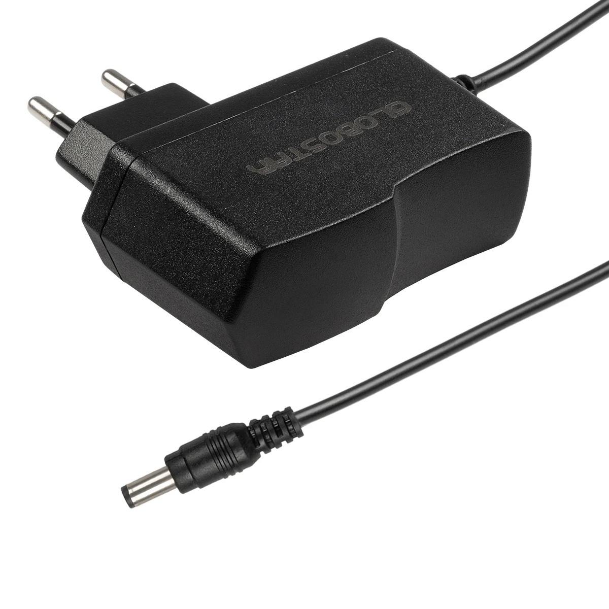 GLOBOSTAR® VOLTIX GLB-107-0001 Τροφοδοτικό/Μετασχηματιστής Class II SELV 12W 1A AC 220-240V σε DC 12V IP20 - Μαύρο Ματ - Μ7.3 x Π4 x Υ2.8cm - 3 Χρόνια Εγγύηση