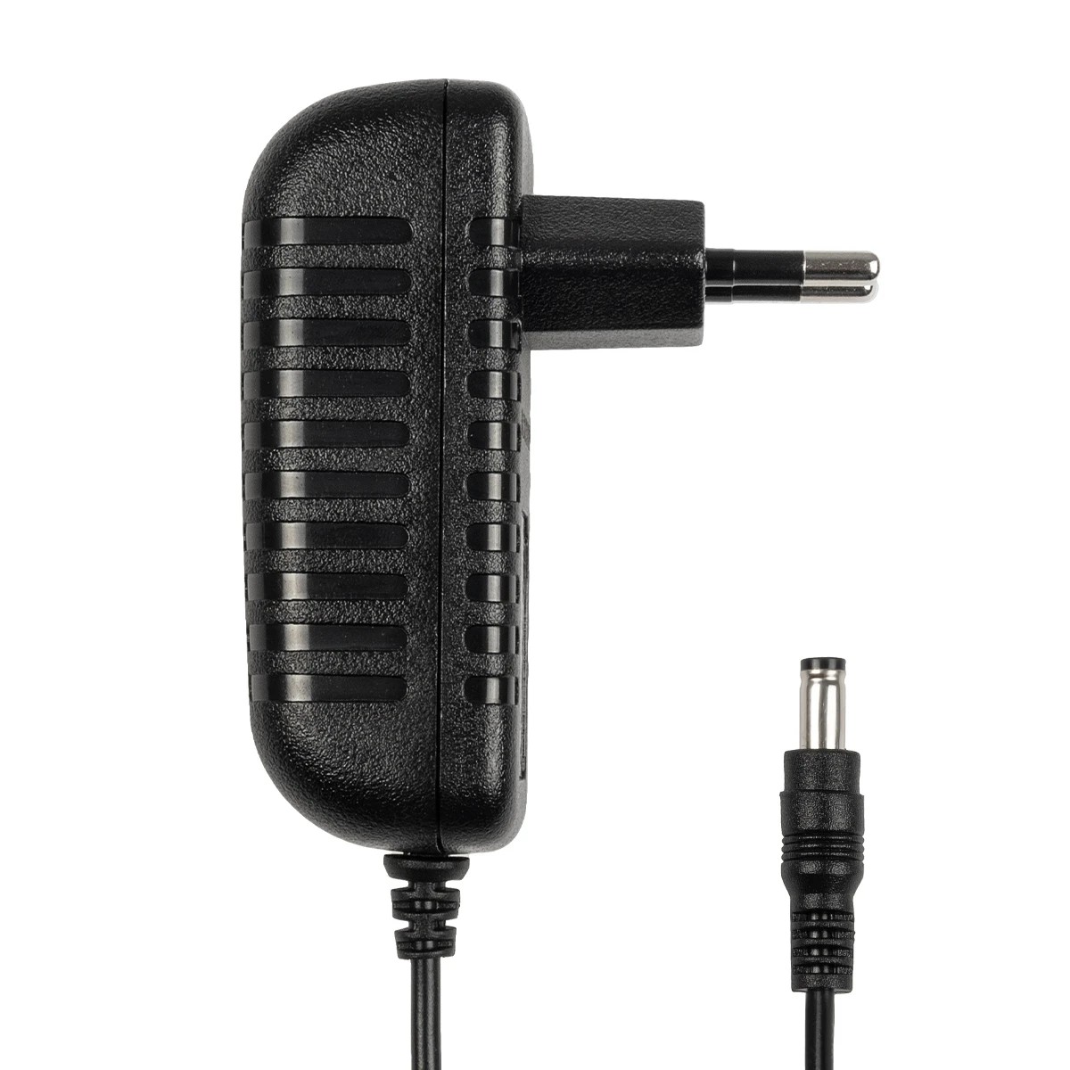 GLOBOSTAR® VOLTIX GLB-107-0002 Τροφοδοτικό/Μετασχηματιστής Class II SELV 24W 2A AC 220-240V σε DC 12V IP20 - Μαύρο Ματ - Μ8 x Π4.2 x Υ2.8cm - 3 Χρόνια Εγγύηση