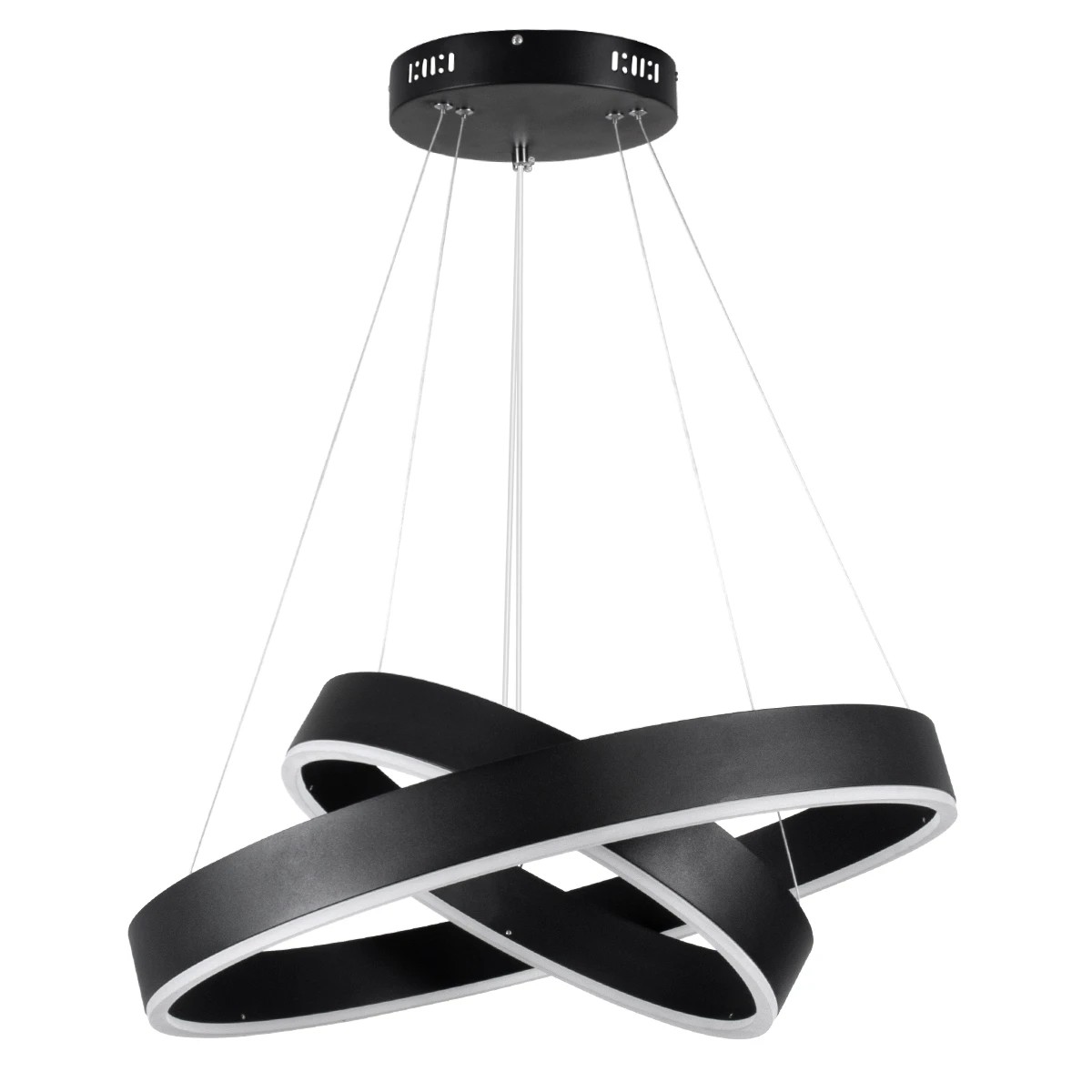 kelvo® VENOM KLV-101-0196-V2 Κρεμαστό Φωτιστικό Οροφής LED 75W 7500lm 120° AC 220-240V IP20 Ρυθμιζόμενο Λευκό CCT με Χειριστήριο από 2700K έως 6000K Dimmable - Lumileds SMD Chip - Μαύρο Ματ - Μ60 x Π60 x Υ40cm - 3 Χρόνια Εγγύηση