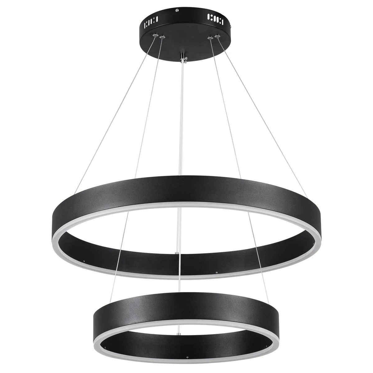 kelvo® VENOM KLV-101-0196-V2 Κρεμαστό Φωτιστικό Οροφής LED 75W 7500lm 120° AC 220-240V IP20 Ρυθμιζόμενο Λευκό CCT με Χειριστήριο από 2700K έως 6000K Dimmable - Lumileds SMD Chip - Μαύρο Ματ - Μ60 x Π60 x Υ40cm - 3 Χρόνια Εγγύηση