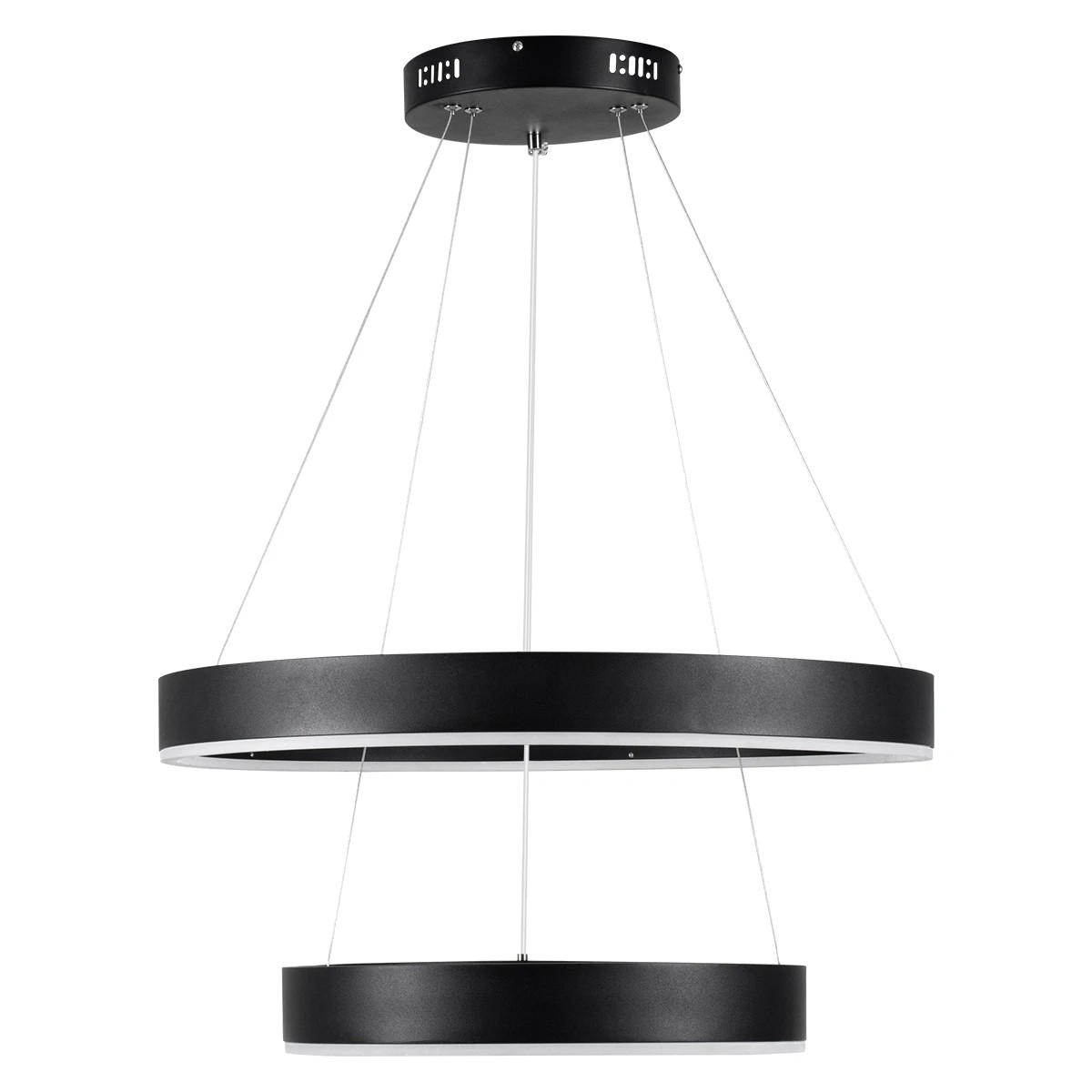 kelvo® VENOM KLV-101-0196-V2 Κρεμαστό Φωτιστικό Οροφής LED 75W 7500lm 120° AC 220-240V IP20 Ρυθμιζόμενο Λευκό CCT με Χειριστήριο από 2700K έως 6000K Dimmable - Lumileds SMD Chip - Μαύρο Ματ - Μ60 x Π60 x Υ40cm - 3 Χρόνια Εγγύηση