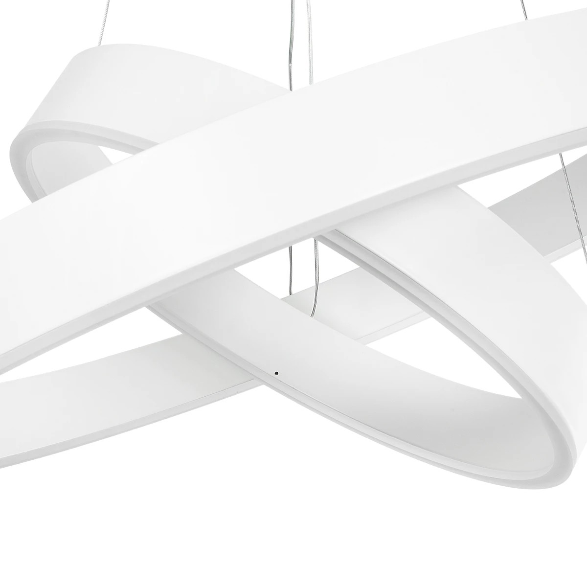 kelvo® VENOM KLV-101-0197-V2 Κρεμαστό Φωτιστικό Οροφής LED 75W 7500lm 120° AC 220-240V IP20 Ρυθμιζόμενο Λευκό CCT με Χειριστήριο από 2700K έως 6000K Dimmable - Lumileds SMD Chip - Λευκό Ματ - Μ60 x Π60 x Υ40cm - 3 Χρόνια Εγγύηση