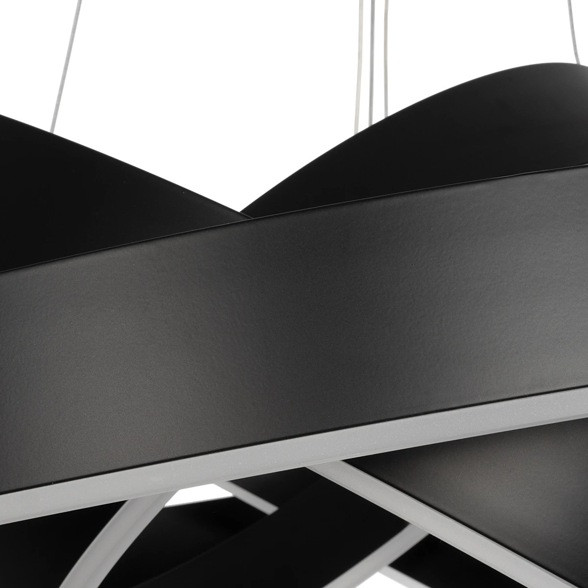 kelvo® VENOM KLV-101-0199-V2 Κρεμαστό Φωτιστικό Οροφής LED 120W 12000lm 120° AC 220-240V IP20 Ρυθμιζόμενο Λευκό CCT με Χειριστήριο από 2700K έως 6000K Dimmable - Lumileds SMD Chip - Μαύρο Ματ - Μ80 x Π80 x Υ80cm - 3 Χρόνια Εγγύηση
