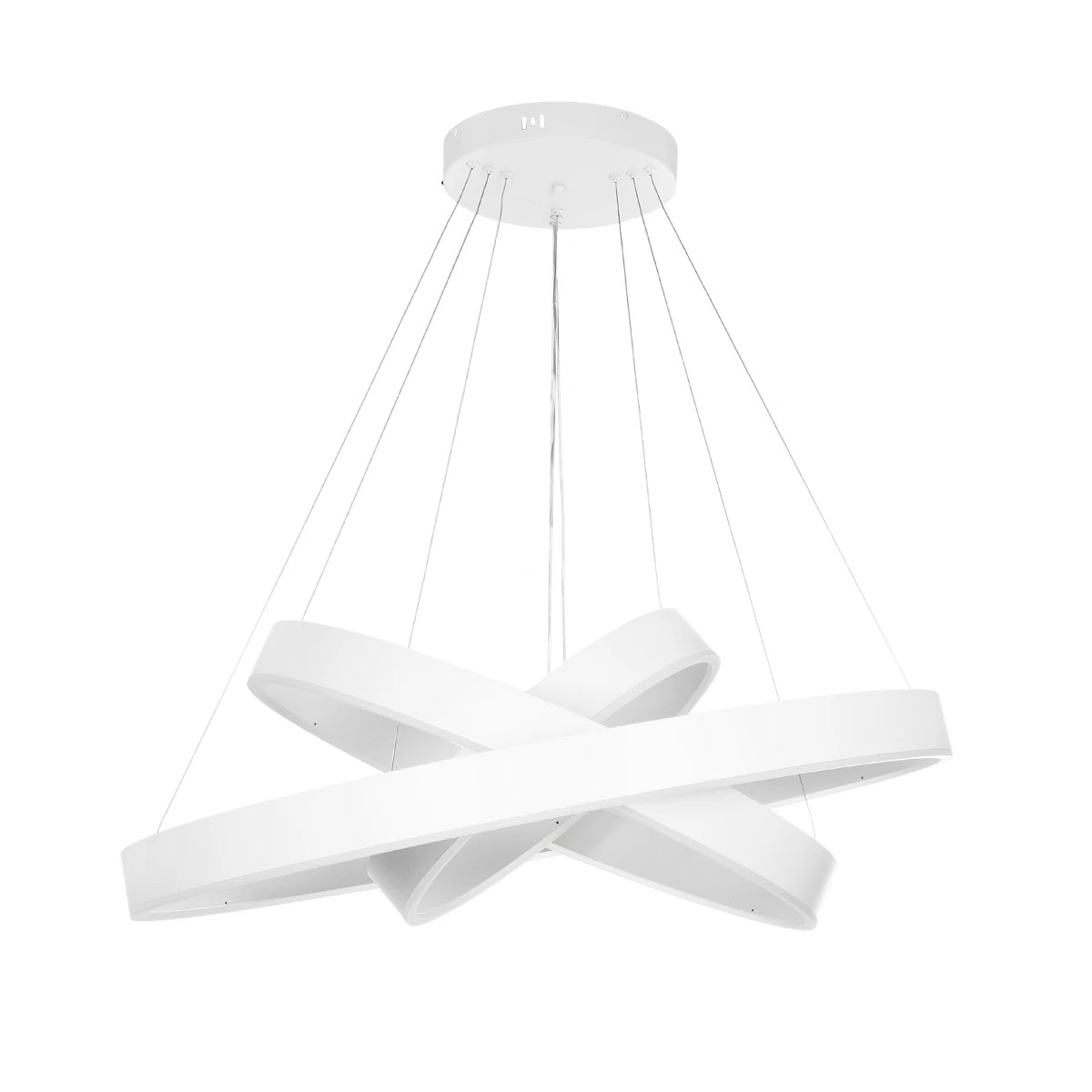 kelvo® VENOM KLV-101-0200-V2 Κρεμαστό Φωτιστικό Οροφής LED 120W 12000lm 120° AC 220-240V IP20 Ρυθμιζόμενο Λευκό CCT με Χειριστήριο από 2700K έως 6000K Dimmable - Lumileds SMD Chip - Λευκό Ματ - Μ80 x Π80 x Υ80cm - 3 Χρόνια Εγγύηση