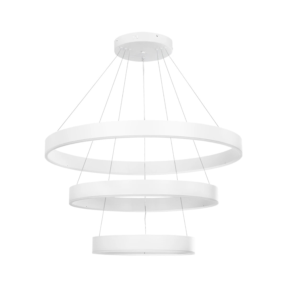 kelvo® VENOM KLV-101-0200-V2 Κρεμαστό Φωτιστικό Οροφής LED 120W 12000lm 120° AC 220-240V IP20 Ρυθμιζόμενο Λευκό CCT με Χειριστήριο από 2700K έως 6000K Dimmable - Lumileds SMD Chip - Λευκό Ματ - Μ80 x Π80 x Υ80cm - 3 Χρόνια Εγγύηση