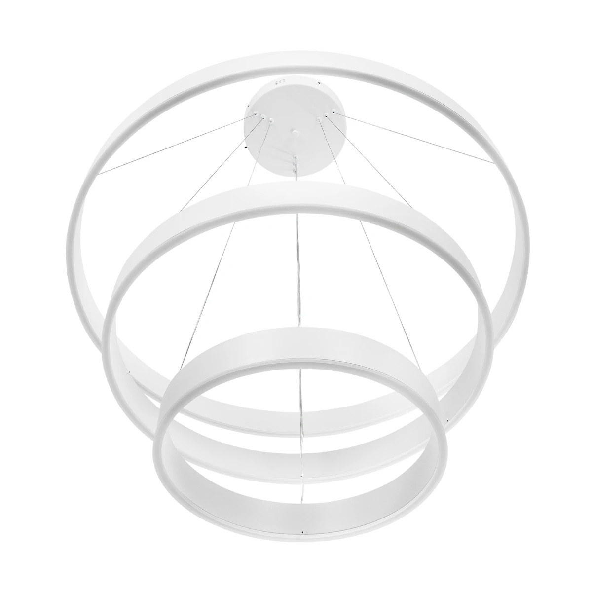 kelvo® VENOM KLV-101-0200-V2 Κρεμαστό Φωτιστικό Οροφής LED 120W 12000lm 120° AC 220-240V IP20 Ρυθμιζόμενο Λευκό CCT με Χειριστήριο από 2700K έως 6000K Dimmable - Lumileds SMD Chip - Λευκό Ματ - Μ80 x Π80 x Υ80cm - 3 Χρόνια Εγγύηση